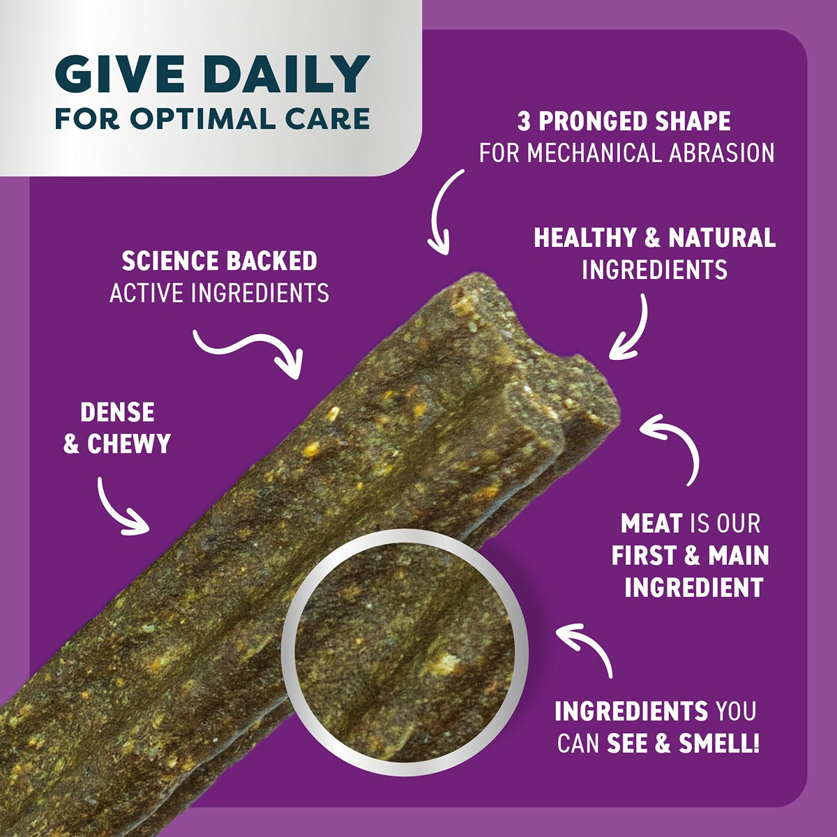 Bell & Bone Kangaroo, Mint and Turmeric Dental Sticks Dog Treats