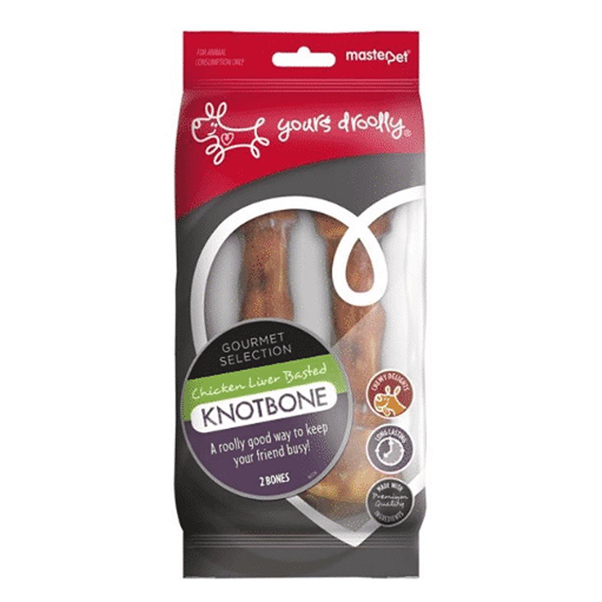 Yours Droolly Chicken Liver Knotbone Dog Treat