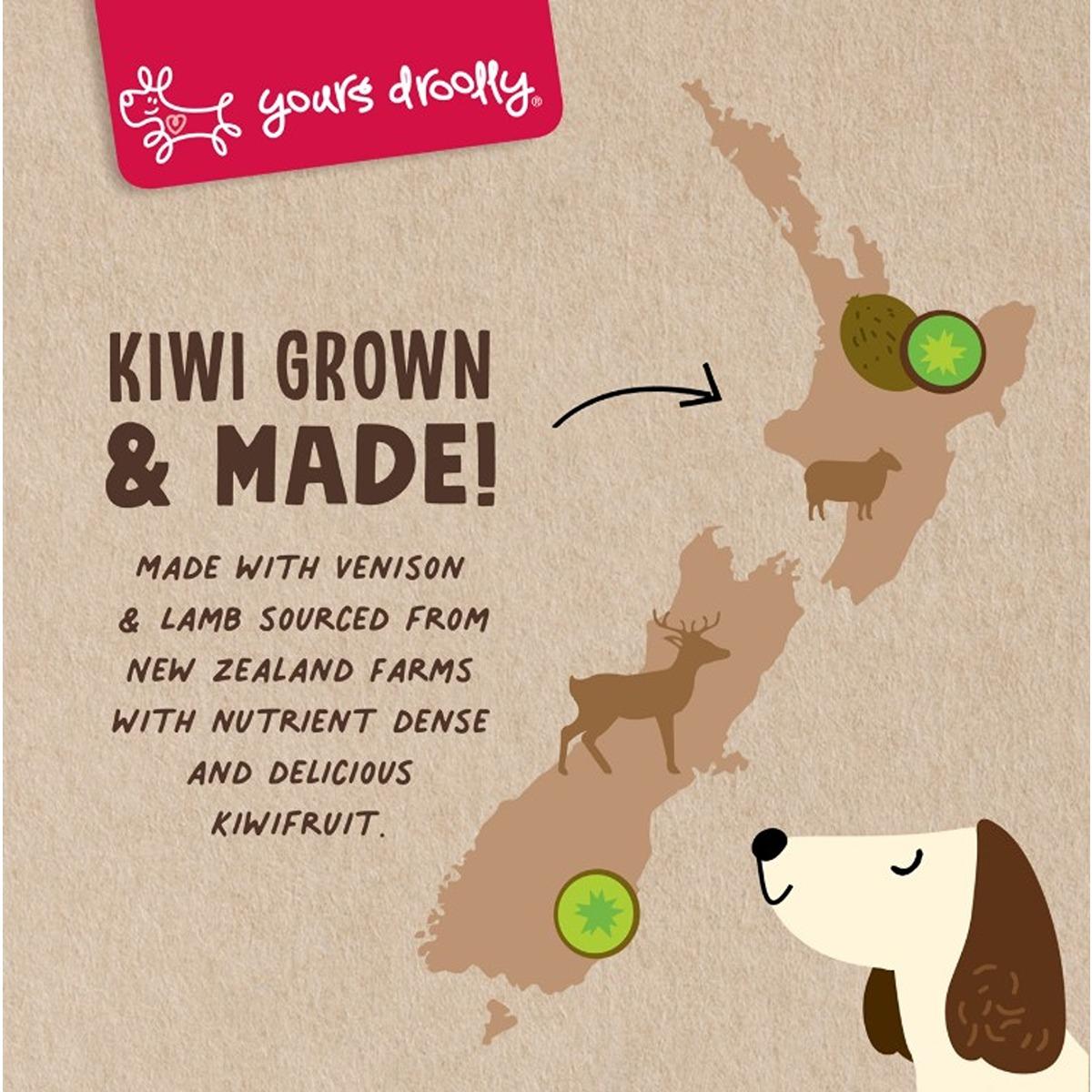 Yours Droolly Kiwi Grown Venison, Lamb & Kiwifruit Dog Treats