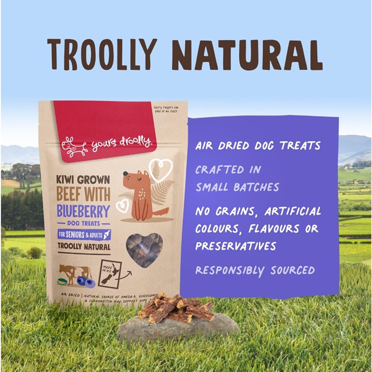 Yours Droolly Kiwi Grown Beef & Blueberry Senior Dog Treats