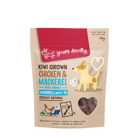 Yours Droolly Kiwi Grown Chicken & Mackerel Puppy & Dog Treats