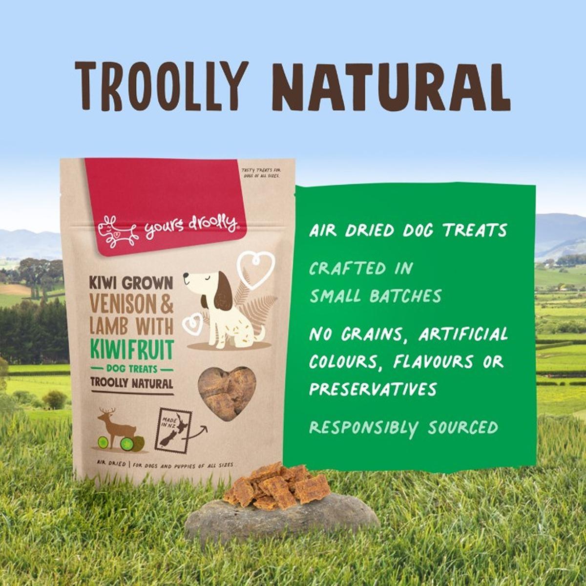 Yours Droolly Kiwi Grown Venison, Lamb & Kiwifruit Dog Treats
