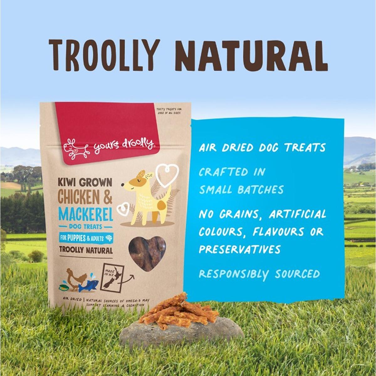 Yours Droolly Kiwi Grown Chicken & Mackerel Puppy & Dog Treats