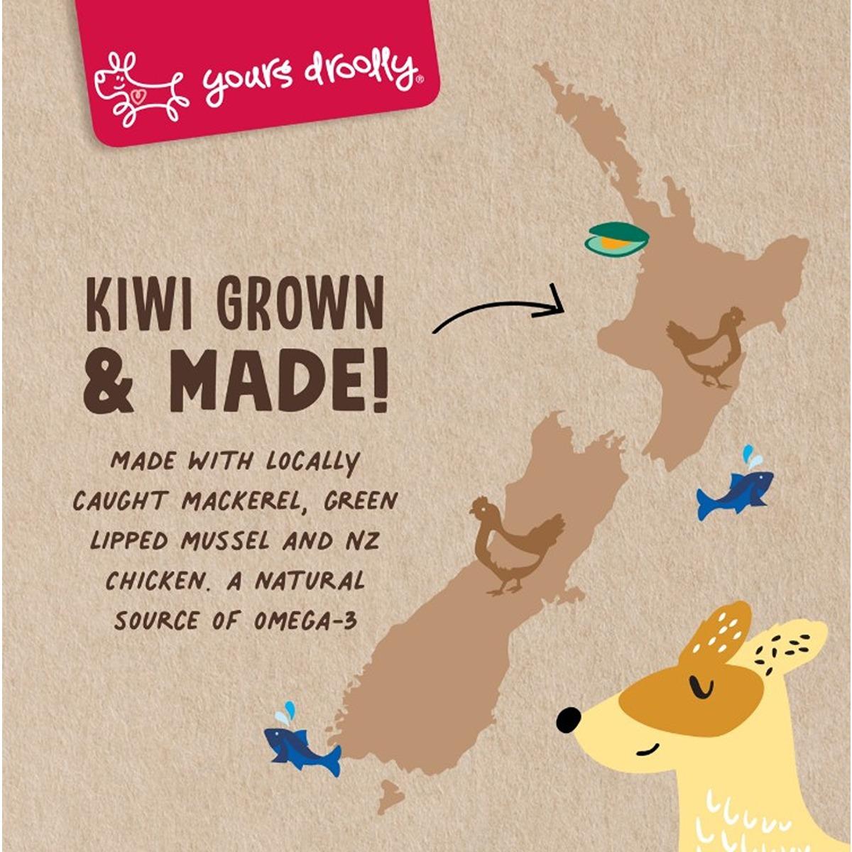 Yours Droolly Kiwi Grown Chicken & Mackerel Puppy & Dog Treats