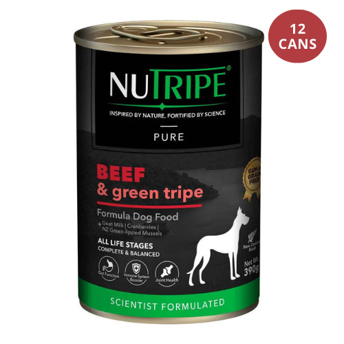 NUTRIPE Pure Gum-Free Beef & Green Tripe Wet Dog Food