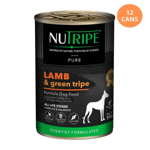 NUTRIPE Pure Gum-Free Lamb & Green Tripe Wet Dog Food