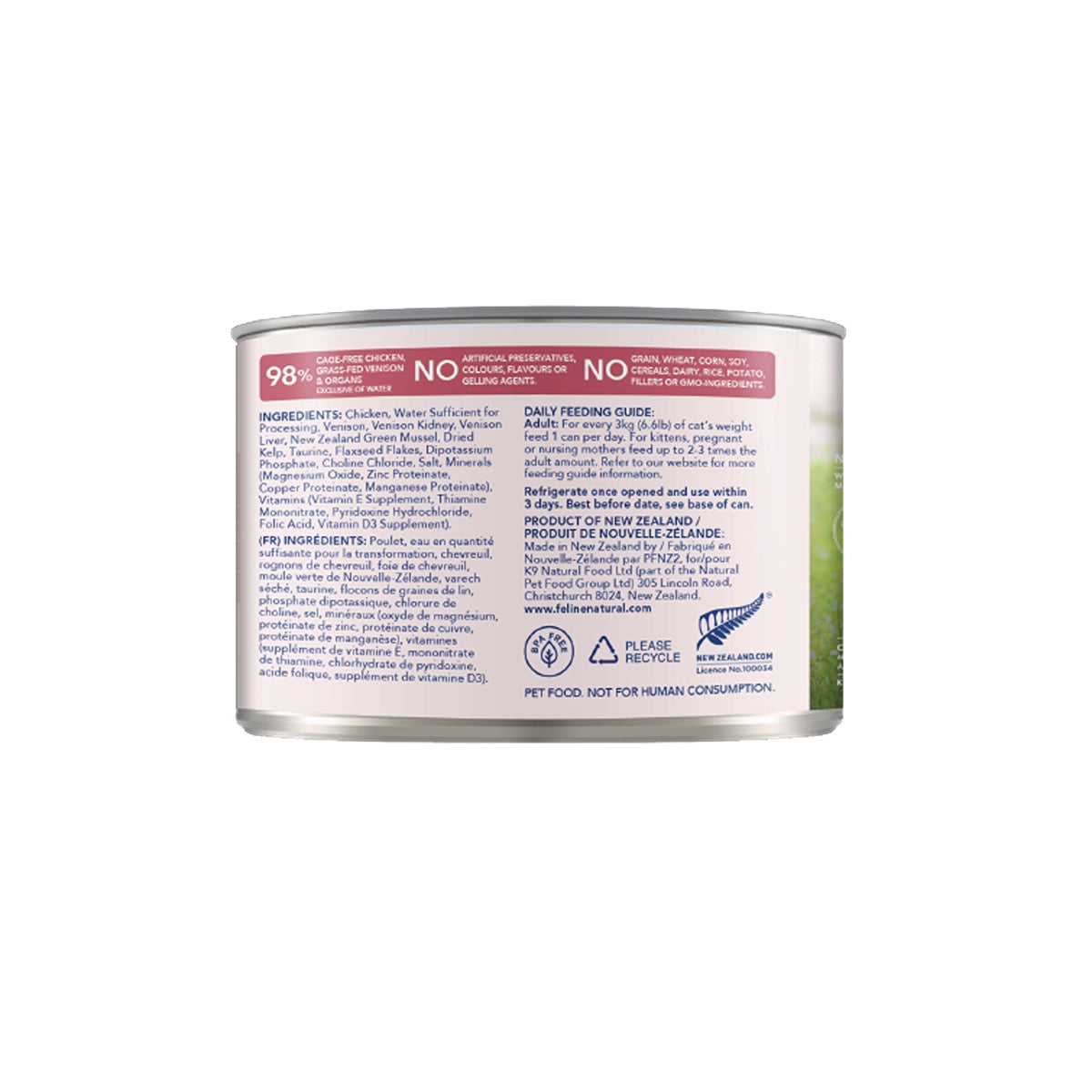 Feline Natural Chicken & Venison Wet Cat Food