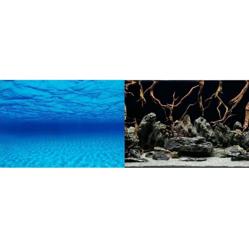 Seaview Double Sided Tank Background Seascape/Natural Mystic