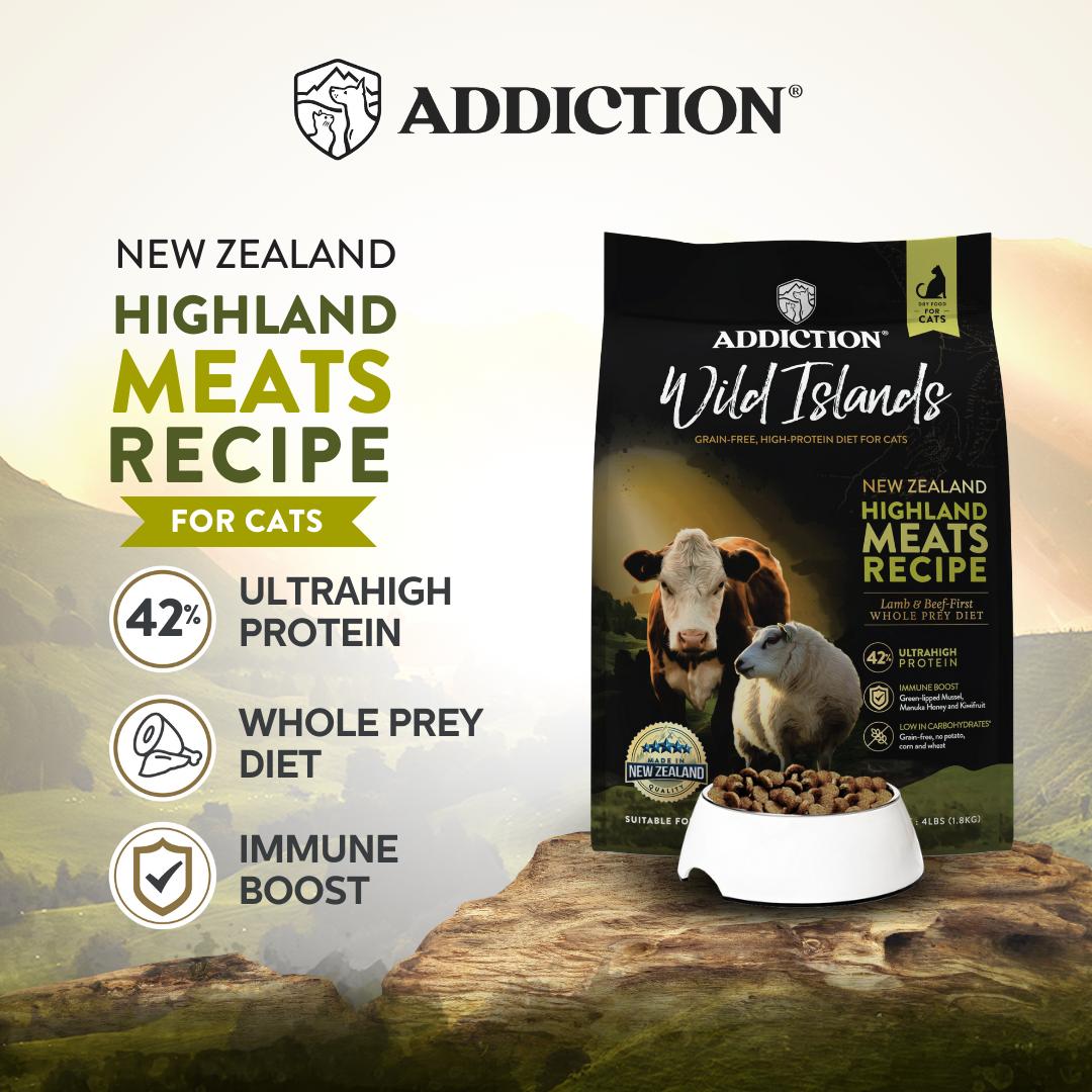 Addiction Wild Islands Highland Meats High Protein Dry Cat Food