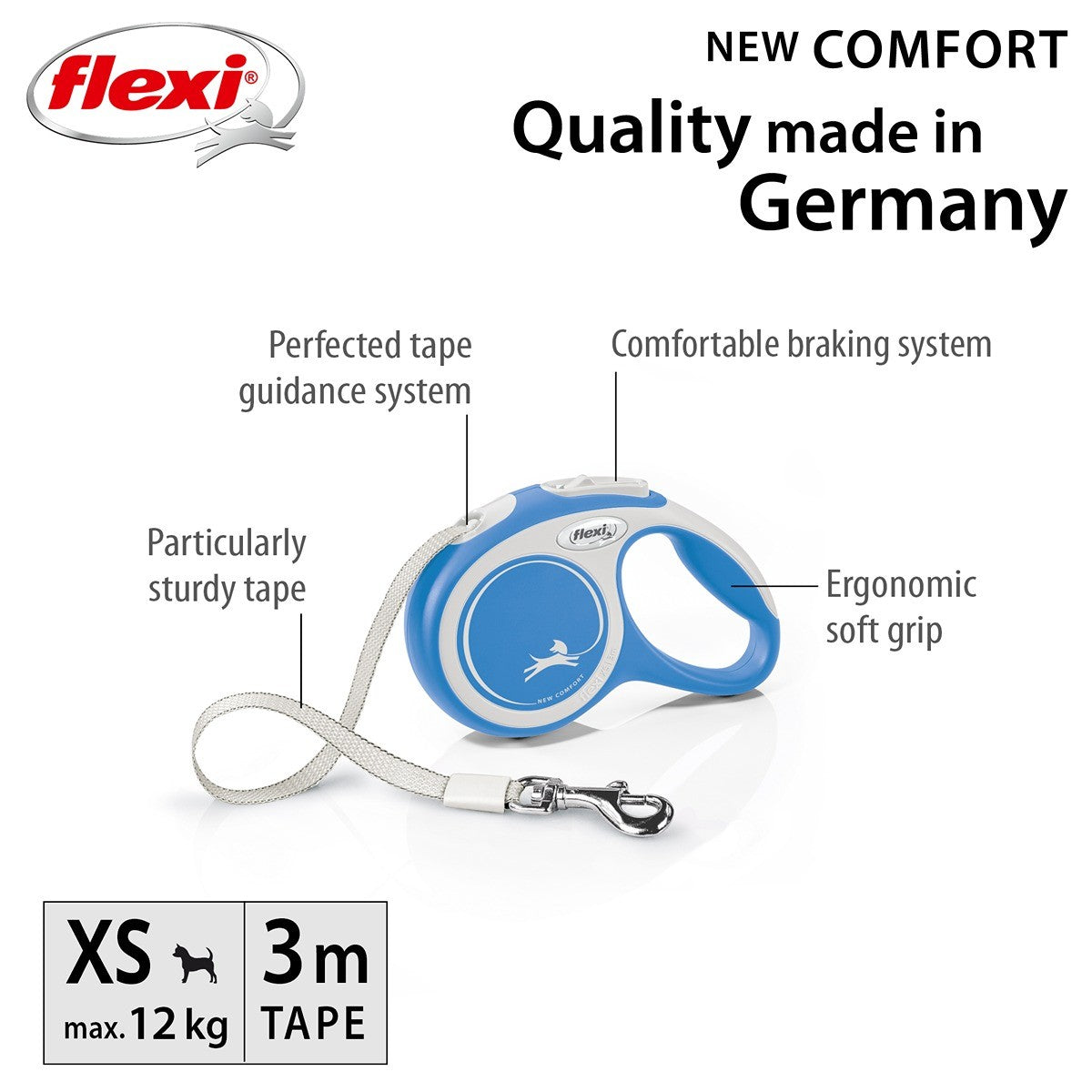 Flexi Dog Comfort Tape Retractable Leash 3M