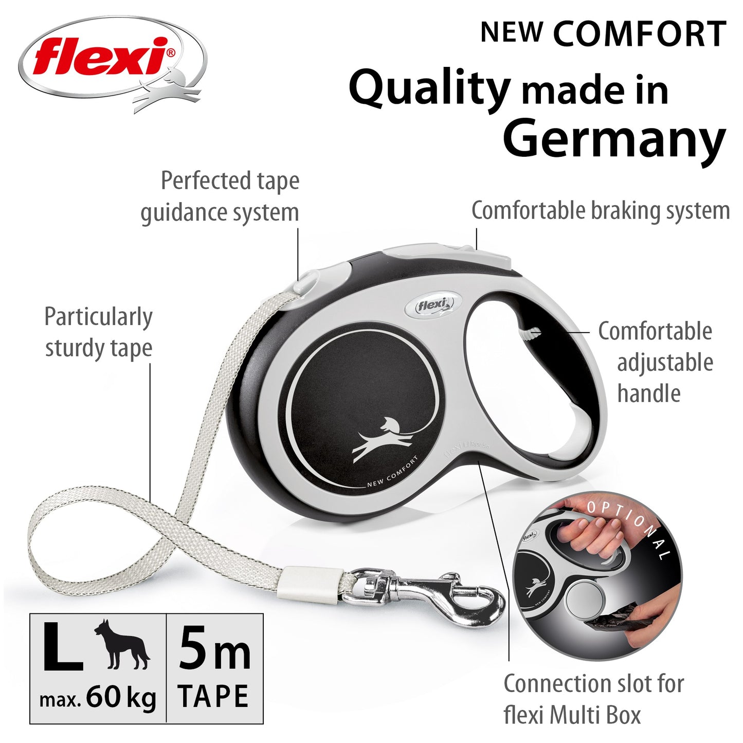 Flexi Dog Comfort Tape Retractable Leash 5M
