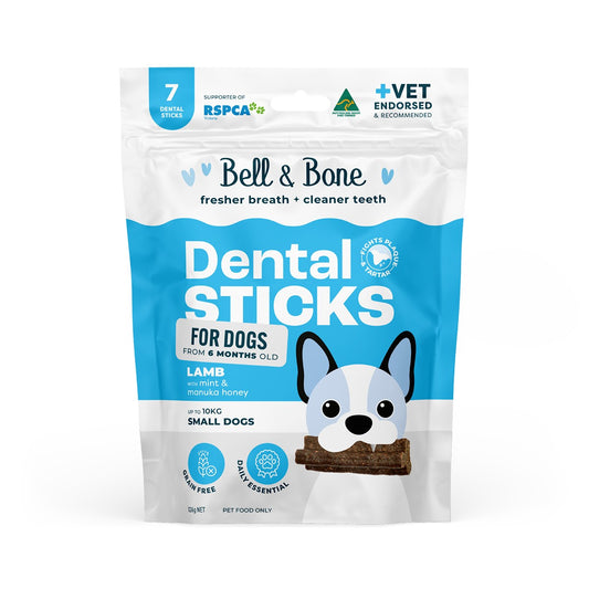 Bell & Bone Lamb, Mint & Manuka Honey Dental Sticks Dog Treats