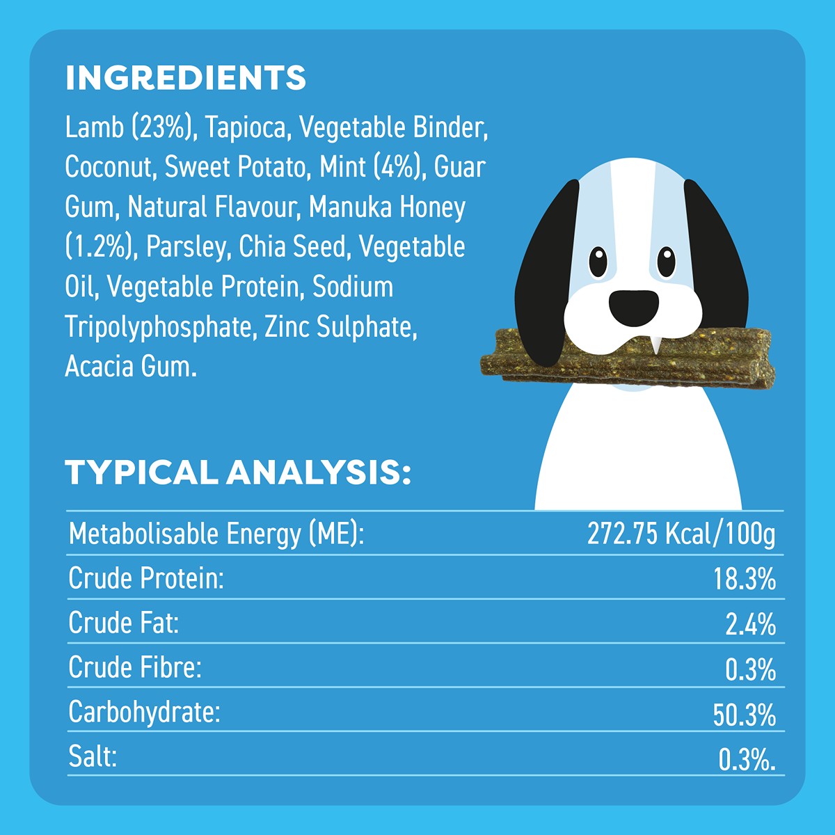 Bell & Bone Lamb, Mint & Manuka Honey Dental Sticks Dog Treats