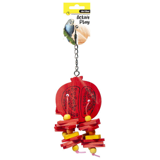 Avi One Bird Toy Pomegranate