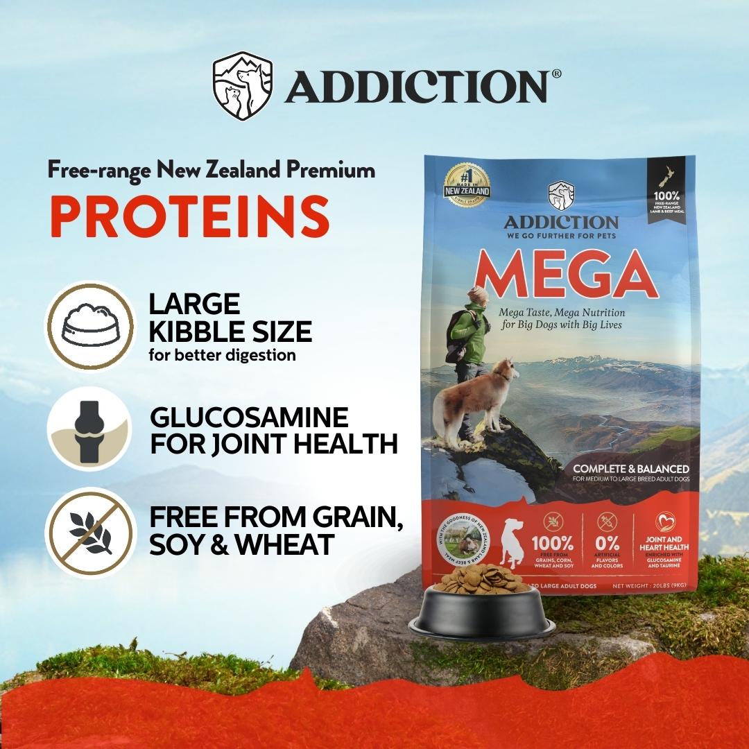 Addiction MEGA Complete & Balanced Lamb & Beef Dry Dog Food