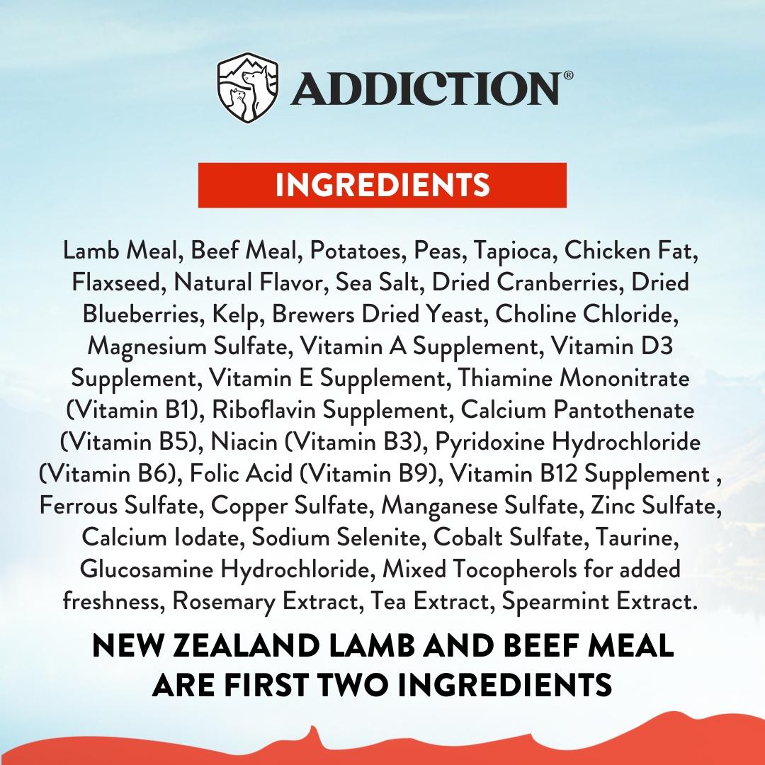 Addiction MEGA Complete & Balanced Lamb & Beef Dry Dog Food