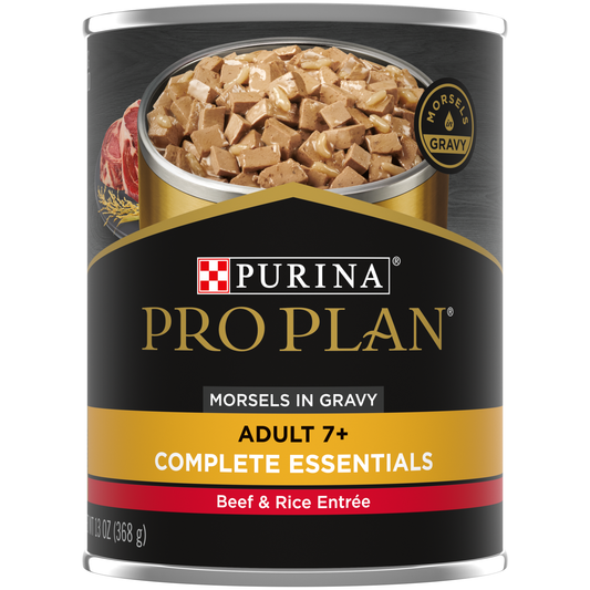 Pro Plan 7+ Adult Dog Senior Beef & Rice with Gravy Wet Dog Food