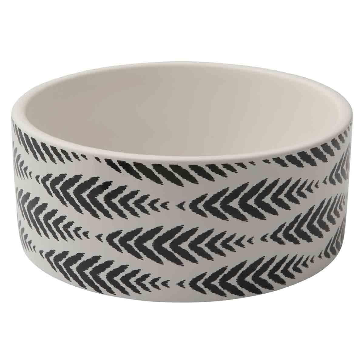 Buddy & Belle Round Ceramic Bowl Mayan Feather