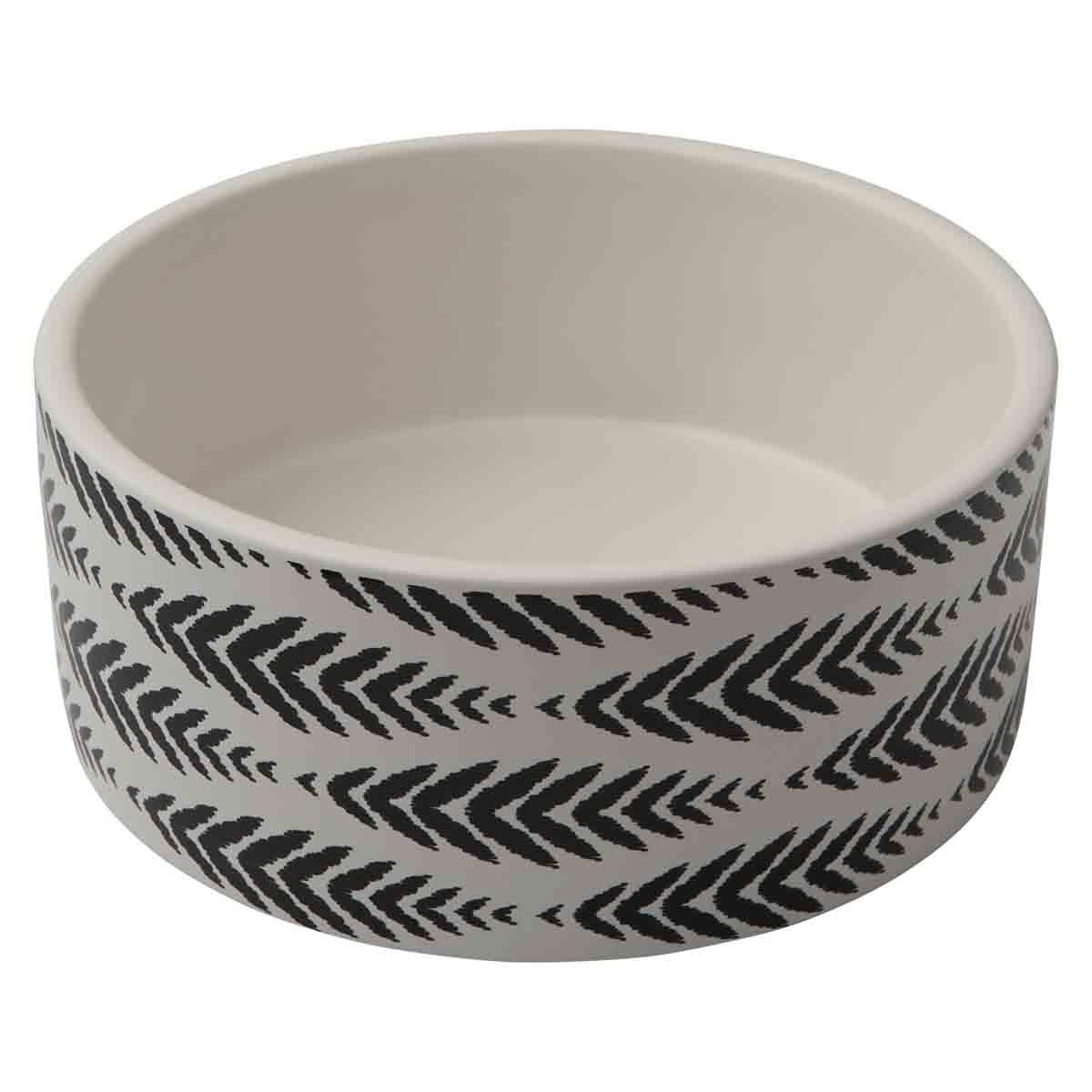 Buddy & Belle Round Ceramic Bowl Mayan Feather