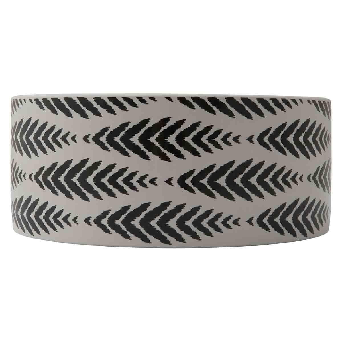 Buddy & Belle Round Ceramic Bowl Mayan Feather