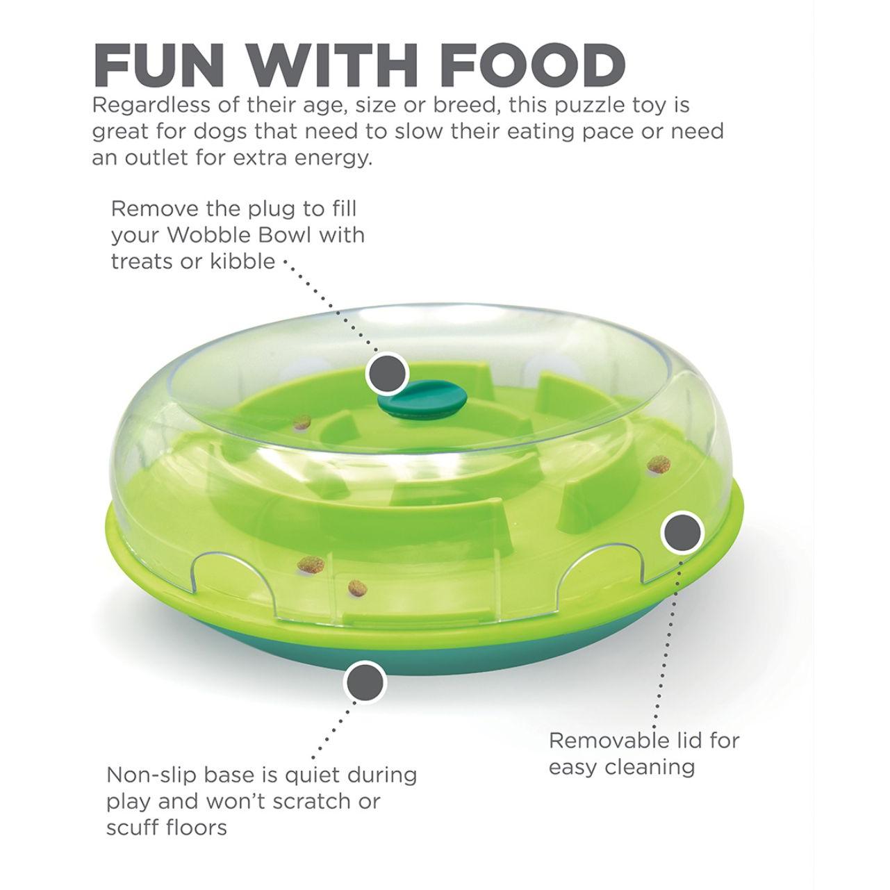 Nina Ottosson Wobble Bowl Treat Puzzle Dog Toy