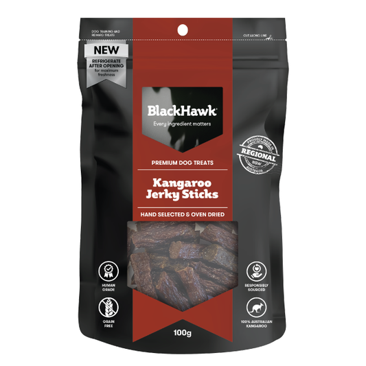 Black Hawk Dog Treat Kangaroo Sticks