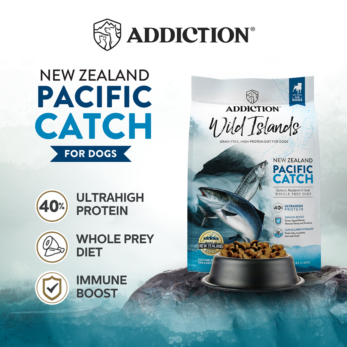 Addiction Wild Islands NZ Pacific Catch Dry Dog Food