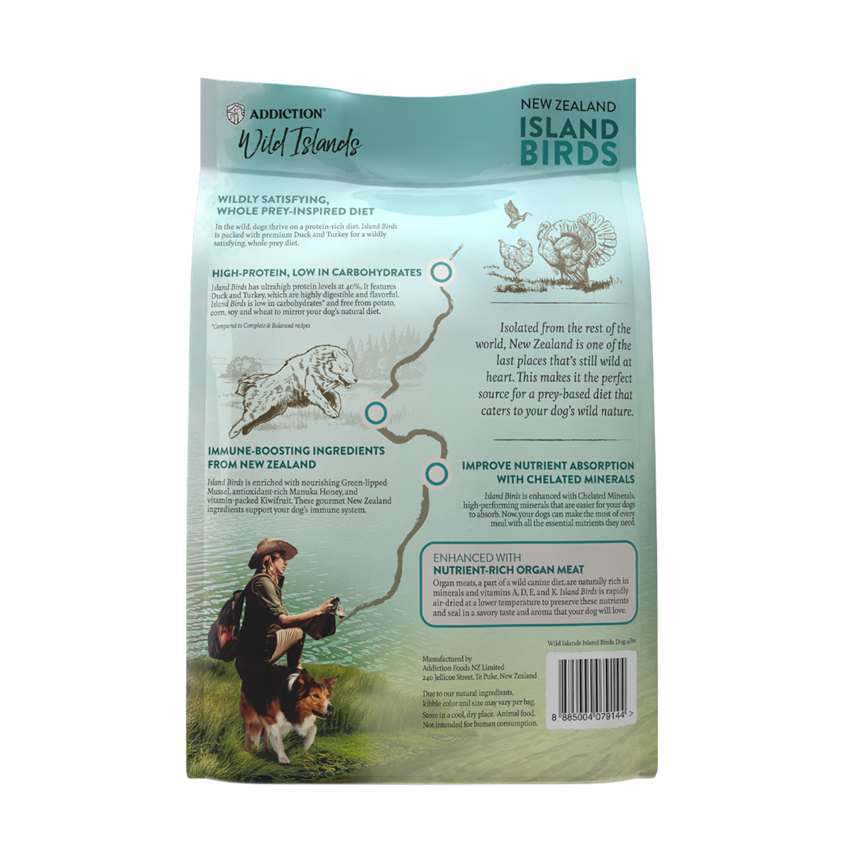 Addiction Wild Islands NZ Island Birds Dry Dog Food