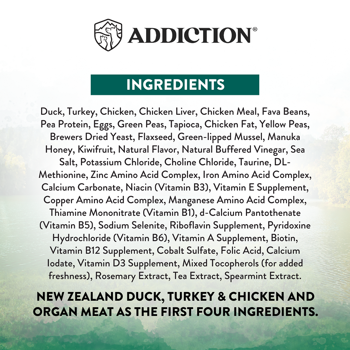 Addiction Wild Islands NZ Island Birds Dry Dog Food