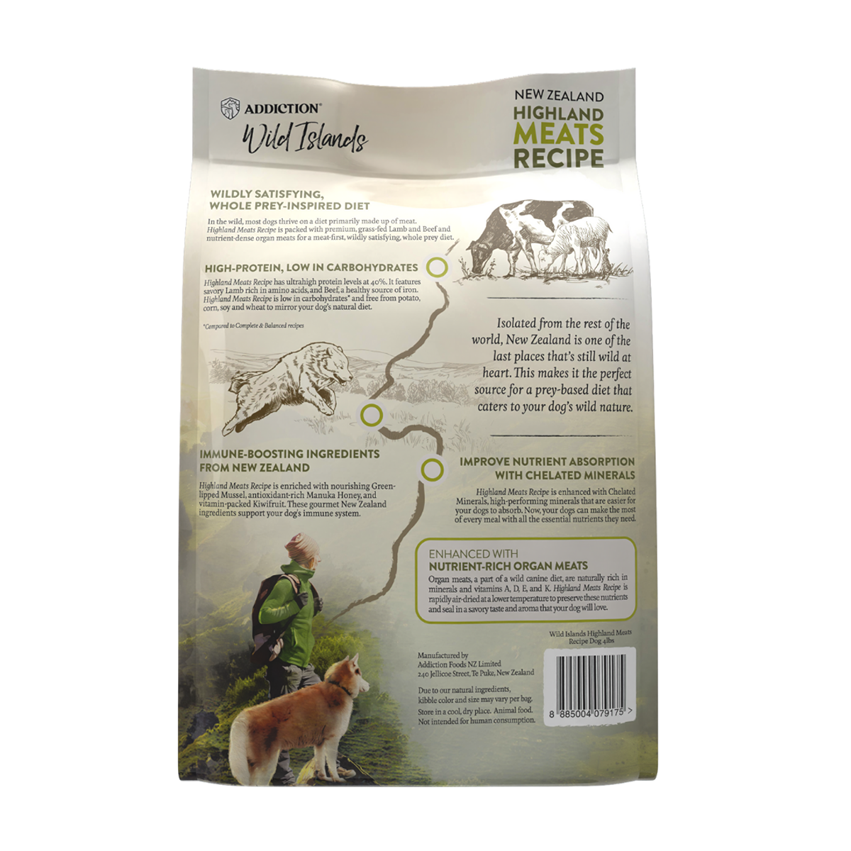 Addiction Wild Islands Highland Meats High Protein Dry Dog Food