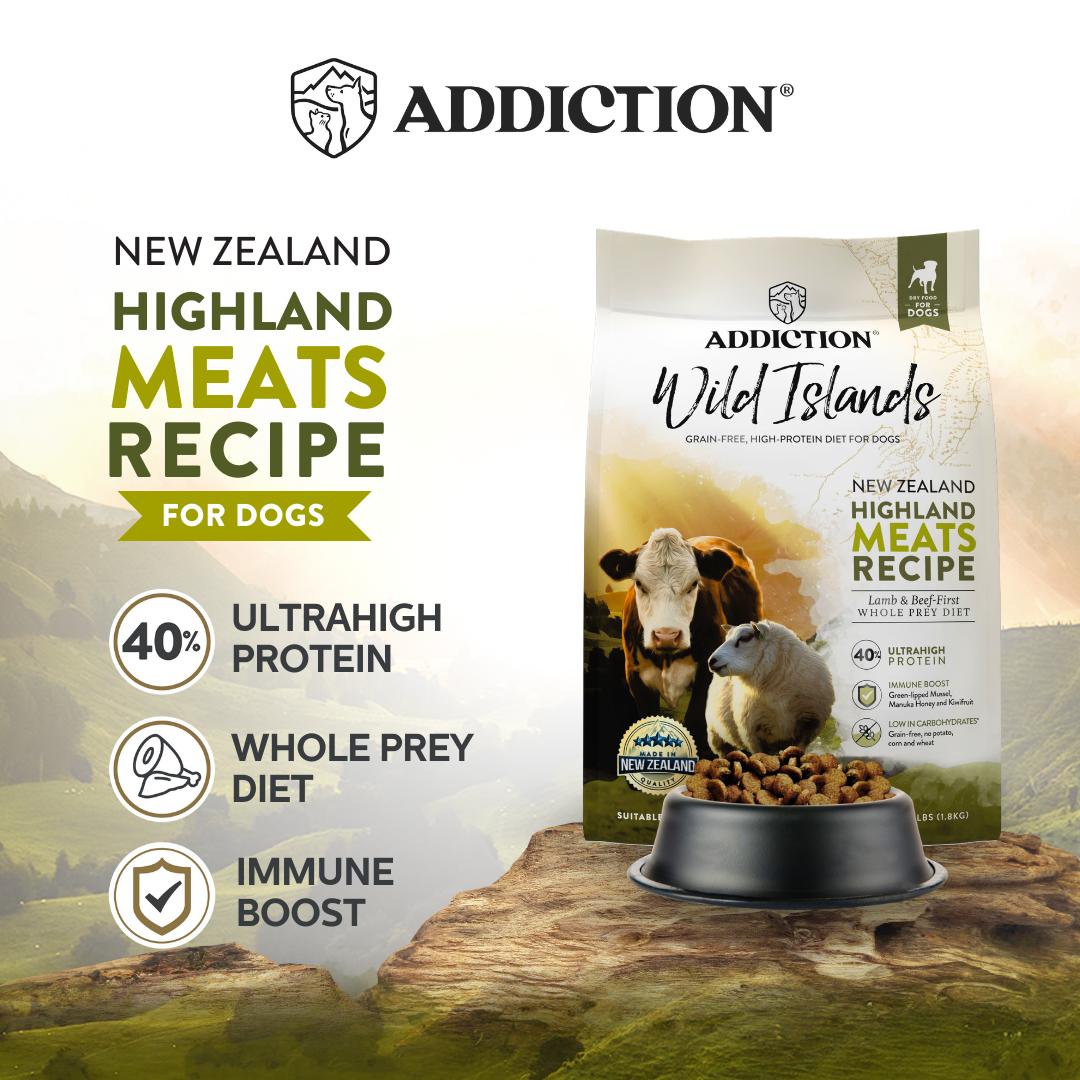 Addiction Wild Islands Highland Meats High Protein Dry Dog Food