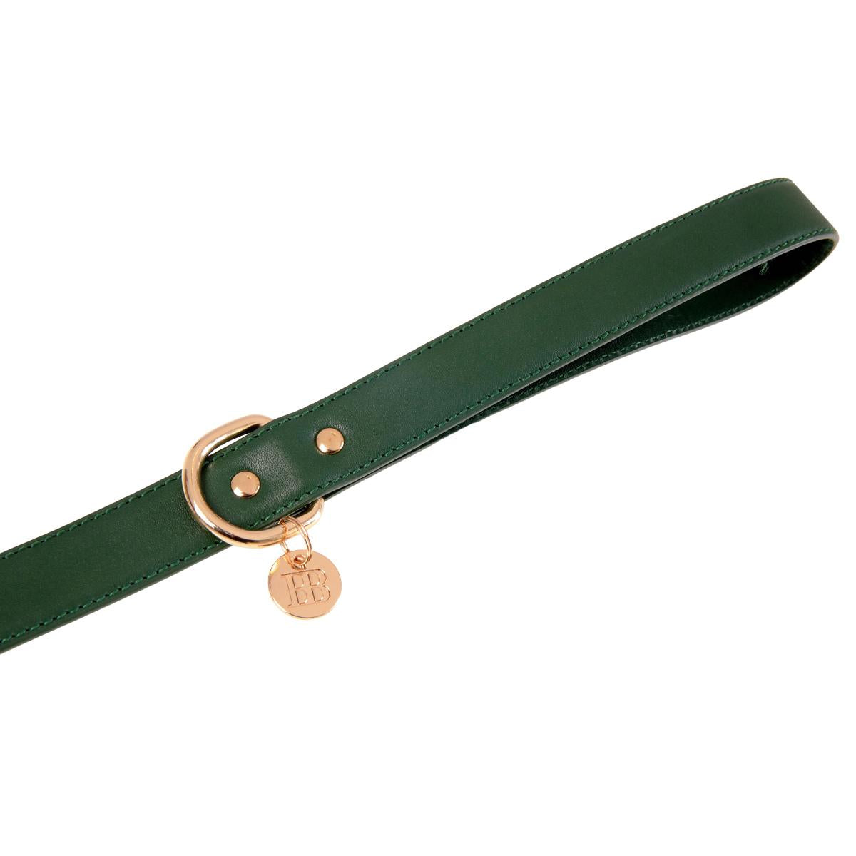 Buddy & Belle Bottle Green Leather Dog Lead