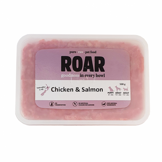 ROAR Frozen Gourmet Chicken & Salmon Dog Food