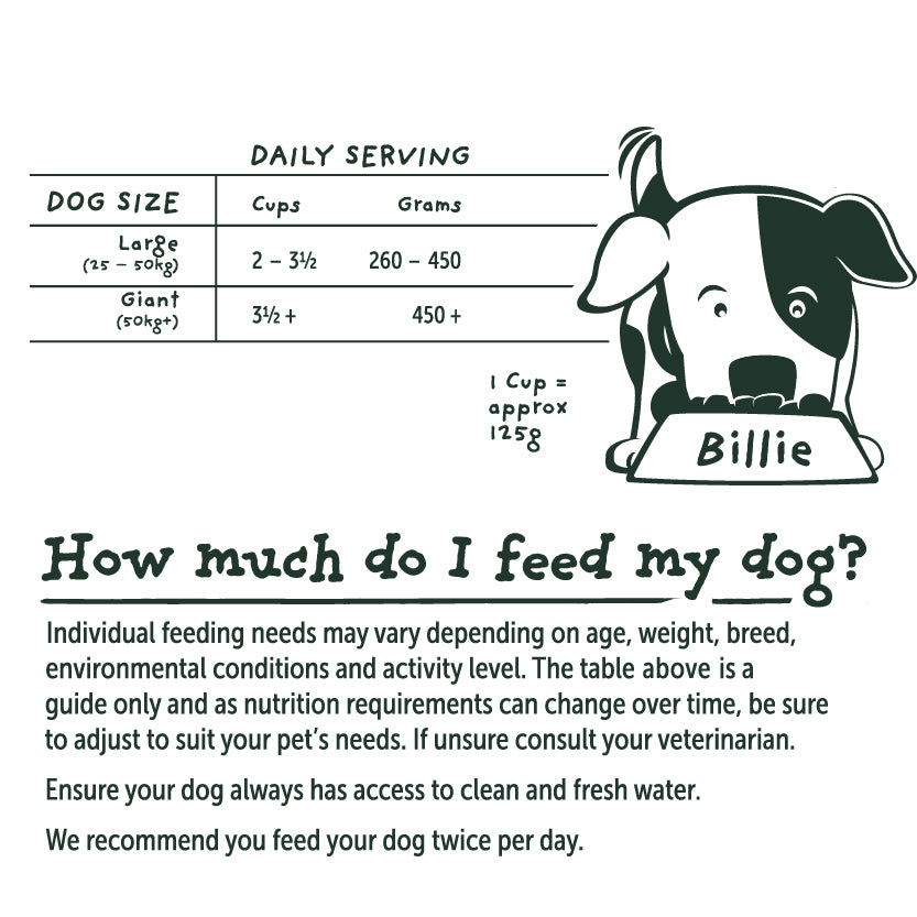 Billie's Bowl Large Breed Adult with Aussie Chicken Dry Dog Food