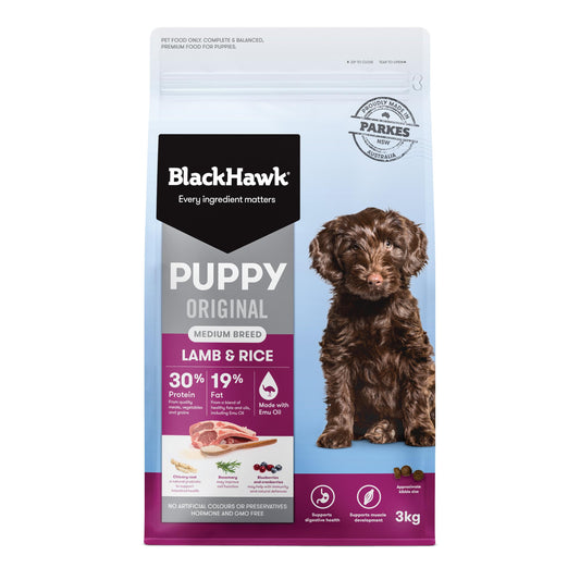Black Hawk Puppy Medium Breed Lamb & Rice Dry Dog Food