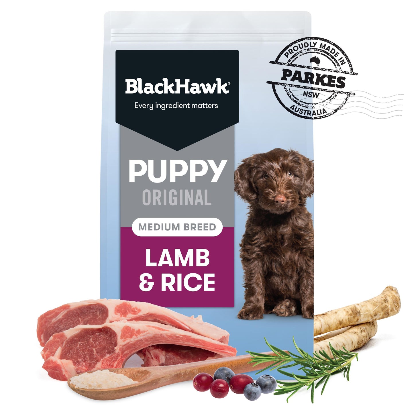 Black Hawk Puppy Medium Breed Lamb & Rice Dry Dog Food