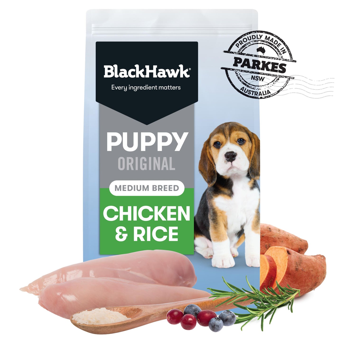 Black Hawk Puppy Medium Breed Chicken & Rice Dry Dog Food