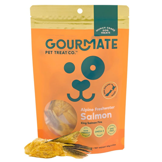 Gourmate Freeze-Dried Freshwater Salmon Fins Dog Treats