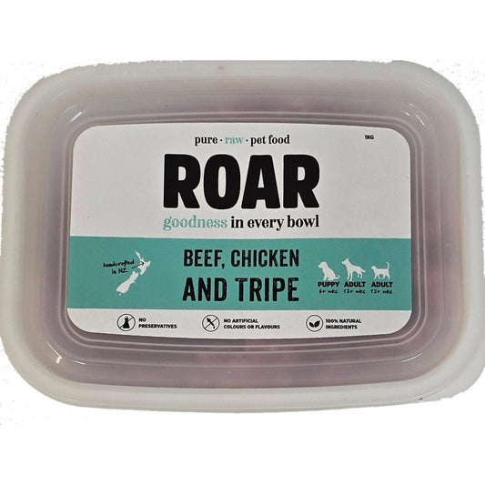 ROAR Frozen Beef Chicken & Tripe Dog Food