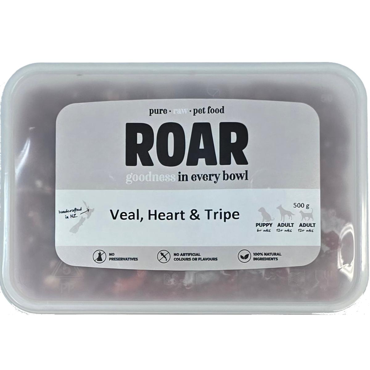 ROAR Frozen Veal Tripe & Heart Dog Food