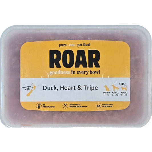 ROAR Frozen Duck Tripe & Heart Dog Food