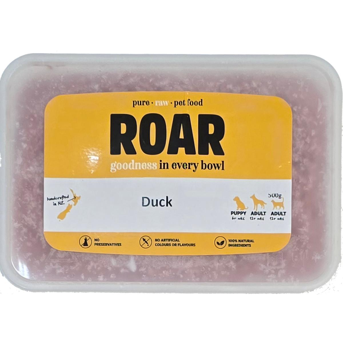 ROAR Frozen Duck Dog Food