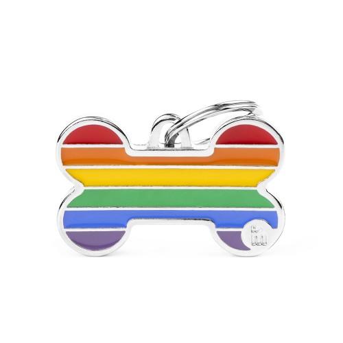My Family Tag Rainbow Bone