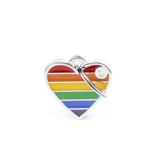 My Family Tag Rainbow Heart
