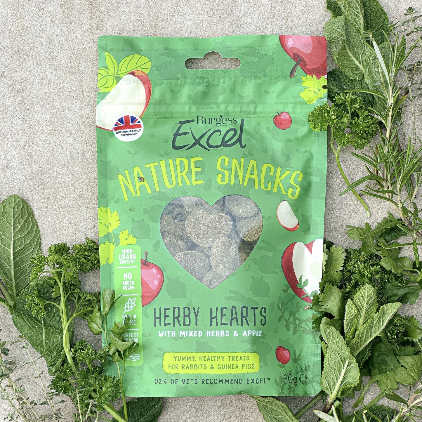 Burgess Herby Hearts Small Animal Treats