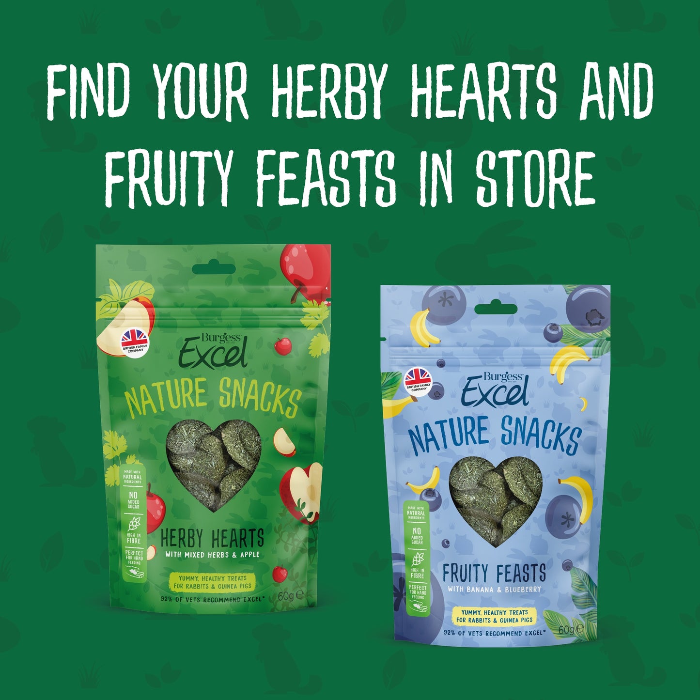 Burgess Herby Hearts Small Animal Treats