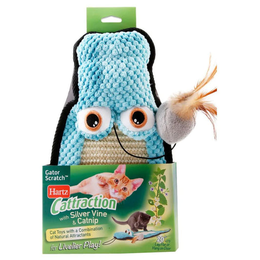 Hartz Cattraction with Silver Vine & Catnip Gator Scratch Cat Toy