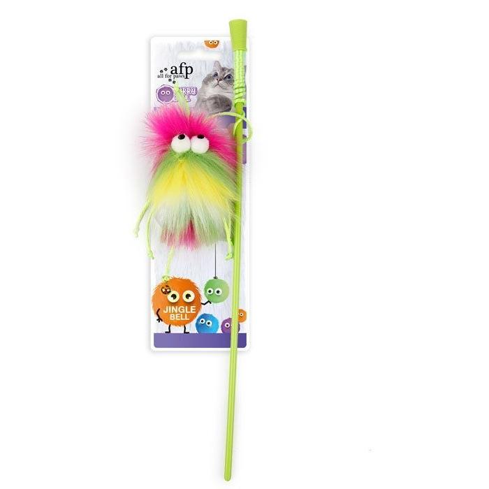 AFP Fluffer Catnip Squeak Cat Wand