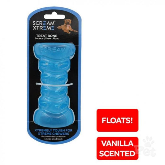 Scream Xtreme Treat Bone Dog Toy