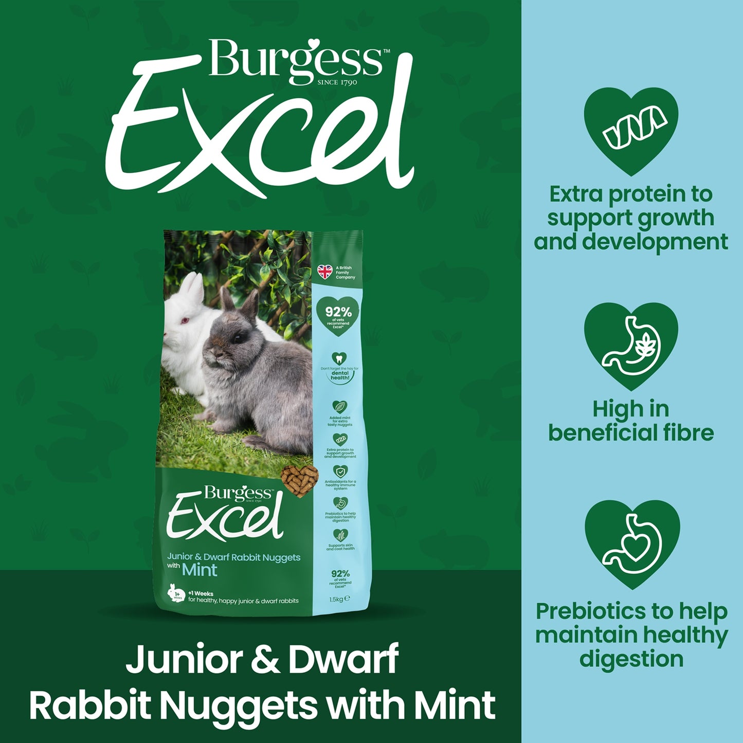 Burgess Excel Junior & Dwarf Rabbit Nuggets